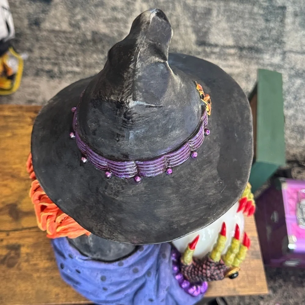 Hagatga the Halllween  Witch Figurine with Crystal Ball